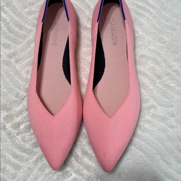 Rothy’s The Point II Flats Carnation Pink Size 9.5 Knit Pointed Toe New No Box - Picture 10 of 10
